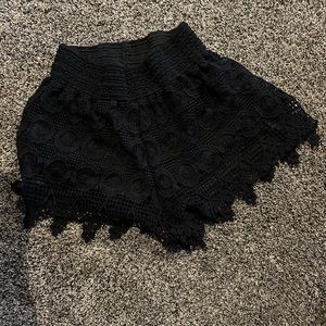 Black Lace Shorts